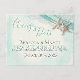 Änderung des Datums Starfish und Ribbon Postkarte