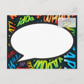 Änderung des Datums Verspäteter moderner Spaß Ankündigungspostkarte (Rückseite)