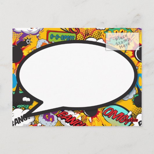 Änderung des Datums Verspäteter zeitgemäßes Comic Postkarte (Rückseite)