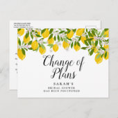 Änderung des Datums Zurückgestellt Stornierte Erei Postkarte (Vorne/Hinten)