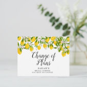 Änderung des Datums Zurückgestellt Stornierte Erei Postkarte (Stehend Vorderseite)