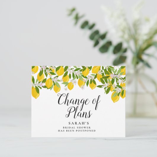 Änderung des Datums Zurückgestellt Stornierte Erei Postkarte (Stehend Vorderseite)