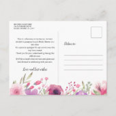 Änderung des Datums Zurückgestellt Stornierte Erei Postkarte (Rückseite)