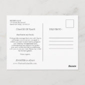 Änderung des Datums Zurückgestellt Stornierte Lemo Postkarte (Rückseite)