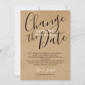 Änderung des Datums Zurückgestellt Stornierte rust Einladung (Vorderseite)