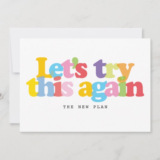 Änderung des Datums Zurückgestellt Storniertes Ere Save The Date (Vorderseite)