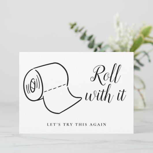 Änderung des Datums Zurückgestellt Storniertes Ere Save The Date (Stehend Vorderseite)