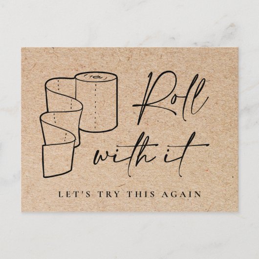 Änderung des Datums "Zurückgestellt Stornierungser Postkarte (Vorderseite)