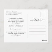 Änderung des Datums "Zurückgestellt Stornierungser Postkarte (Rückseite)