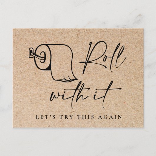 Änderung des Datums "Zurückgestellt Stornierungser Postkarte (Vorderseite)