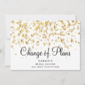 Änderung des Datums Zurückgestellte Brautparty Gol Save The Date (Vorderseite)