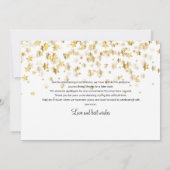 Änderung des Datums Zurückgestellte Brautparty Gol Save The Date (Rückseite)