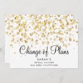 Änderung des Datums Zurückgestellte Brautparty Gol Save The Date (Vorne/Hinten)