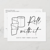 Änderung des Datums "Zurückgestellte Stornierung" Postkarte (Vorne/Hinten)