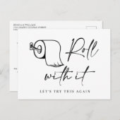 Änderung des Datums "Zurückgestellte Stornierung" Postkarte (Vorne/Hinten)