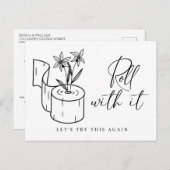 Änderung des Datums "Zurückgestellte Stornierung" Postkarte (Vorne/Hinten)