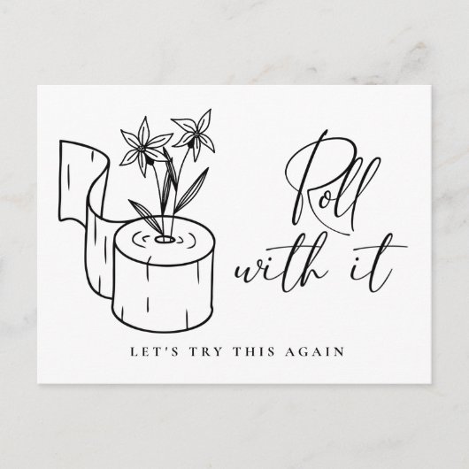 Änderung des Datums "Zurückgestellte Stornierung" Postkarte (Vorderseite)