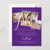 Änderung des Empfangs des Hochzeitstipendiums Postkarte (Vorne/Hinten)