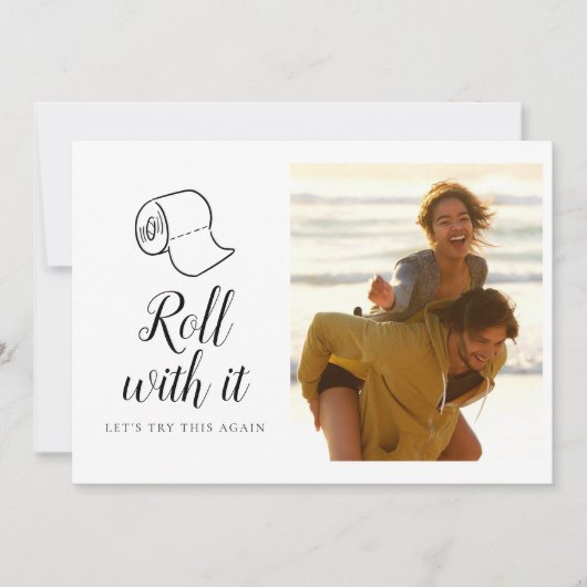 Änderung des Fotos des verzögerten Stornierungsere Einladung (Vorderseite)