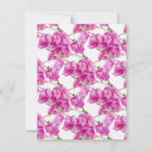 Änderung des Hochzeitsplanes Bougainvillea rosa ab Einladung (Rückseite)