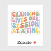 Änderung des Lebens einer Sitzung nach der anderen Aufkleber (Blatt)