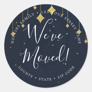 Änderung des Namensaufklebers Gold der Marine Runder Aufkleber