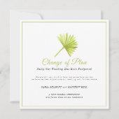 Änderung des Plans für das Hochzeitsereignis Save The Date (Vorderseite)