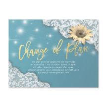 Änderung des Plans Hochzeit Aufschub Spitze Sonnen