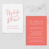 Änderung des Plans zur Annullierung der Korallenko Mitteilungskarte (Vorne/Hinten)