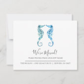 Änderung des Seepferds der Adresskarten im Wasserf Einladung (Vorderseite)