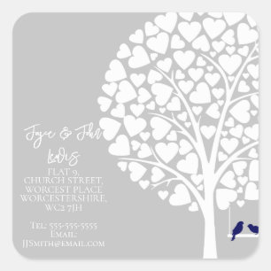 Änderung des Stammbaums der Adressenaufkleber Quadratischer Aufkleber