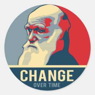 Änderung im Laufe der Zeit Runder Aufkleber