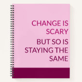 ÄNDERUNG IST BEÄNGSTIGEND NOTEBOOK NOTIZBLOCK (Vorderseite)