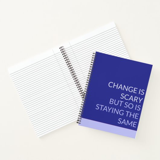 ÄNDERUNG IST BEÄNGSTIGEND NOTEBOOK NOTIZBLOCK (Innenseite)