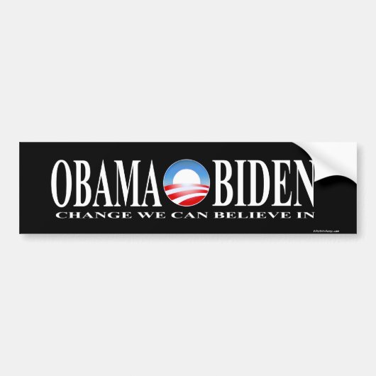 Änderung Obama biden Aufkleberschwarzes Autoaufkleber (Vorne)