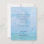 Änderung von Datum Sand Dollar und Segelboot Save The Date (Rückseite)