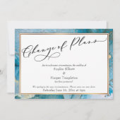 Änderung von Plänen Aquamarine Gold-Verspätungskar Einladung (Vorderseite)