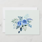 Änderung von Plänen aufgeschobene trostige blaue F Einladung (Rückseite)