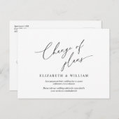 Änderung von Plänen, Aufschub der Hochzeitsfeier Postkarte (Vorne/Hinten)