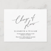 Änderung von Plänen, Aufschub der Hochzeitsfeier Postkarte (Vorderseite)