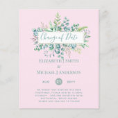 Änderung von Plänen Datum Grüne Eukalyptus Ereigni (Vorderseite)