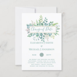 Änderung von Plänen Datum Grüne Eukalyptus Ereigni