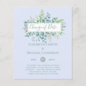 Änderung von Plänen Datum Grüne Eukalyptus Ereigni (Vorderseite)