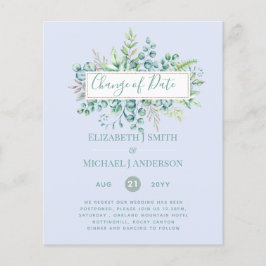 Änderung von Plänen Datum Grüne Eukalyptus Ereigni