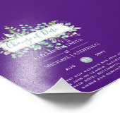 Änderung von Plänen Datum Grüne Eukalyptus Ereigni Fotodruck (Ecke)