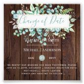 Änderung von Plänen Datum Grüne Eukalyptus Ereigni Fotodruck (Vorne)