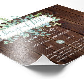 Änderung von Plänen Datum Grüne Eukalyptus Ereigni Fotodruck (Ecke)