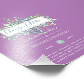 Änderung von Plänen Datum Grüne Eukalyptus Ereigni Fotodruck (Ecke)