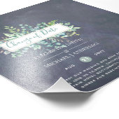 Änderung von Plänen Datum Grüne Eukalyptus Ereigni Fotodruck (Ecke)