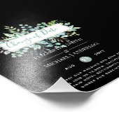 Änderung von Plänen Datum Grüne Eukalyptus Ereigni Fotodruck (Ecke)